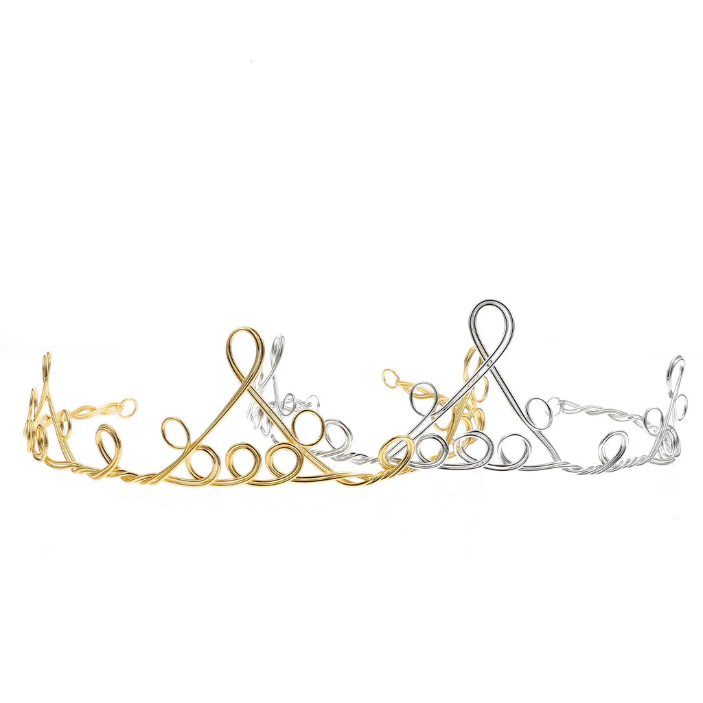 2-Pack Handwoven Zinc Alloy Crown Tiara | Wedding & Party Crown Tiara Headdress QXL