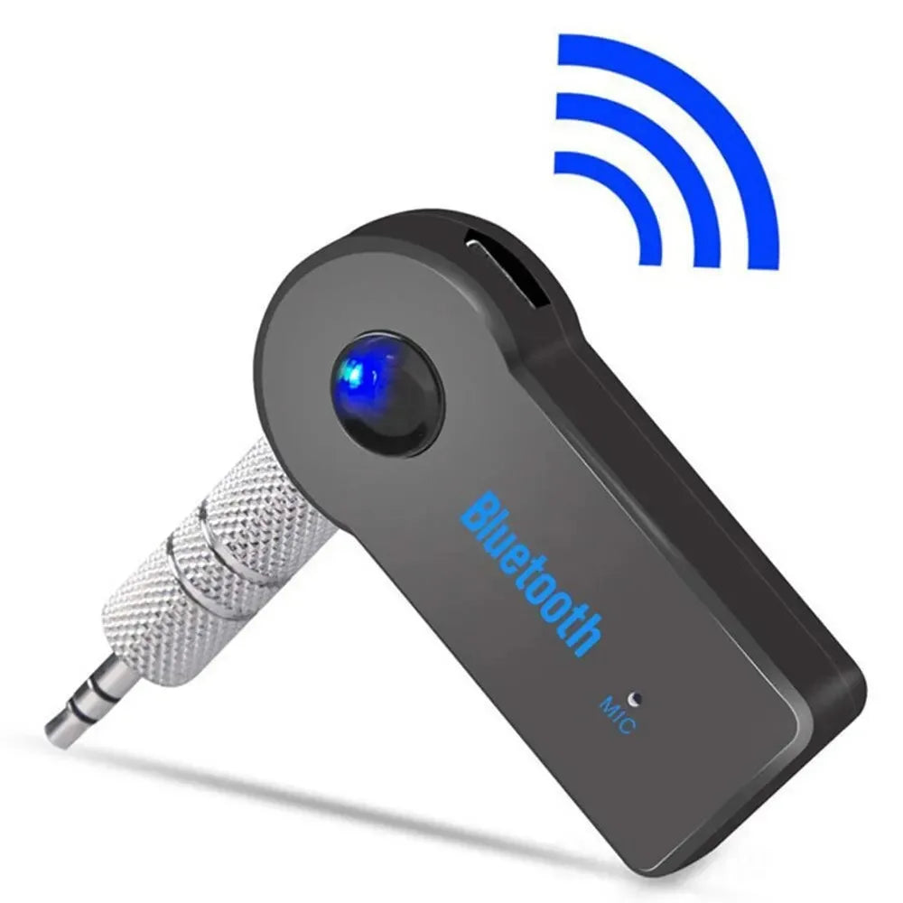 Bluetooth 5.0 Receiver 3.5mm AUX Adapter – Car & Headphone Bluetooth AUX Receiver QXL black
