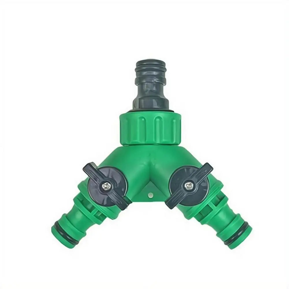 Y-Shape 2-Way Garden Hose Splitter | Dual Valve Connector Garden Hose Splitter QXL