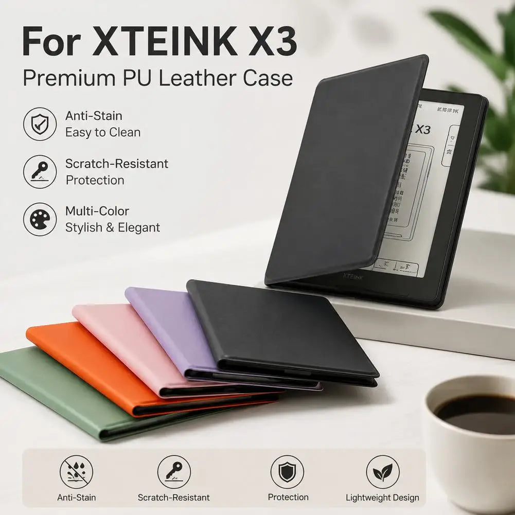 XTEINK X3 E-Reader PU Leather Magnetic Protective Case E-Reader Protective Case QXL