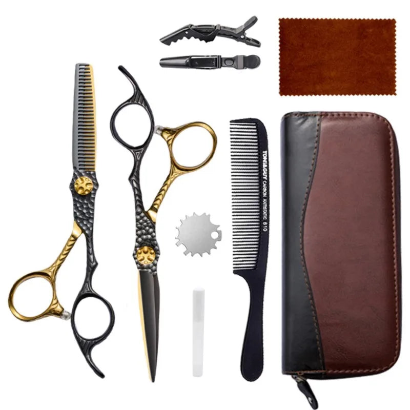6-Inch Hair Thinning Shears Set | 9CR13 Stainless Steel Hair Cutting Shears QXL
