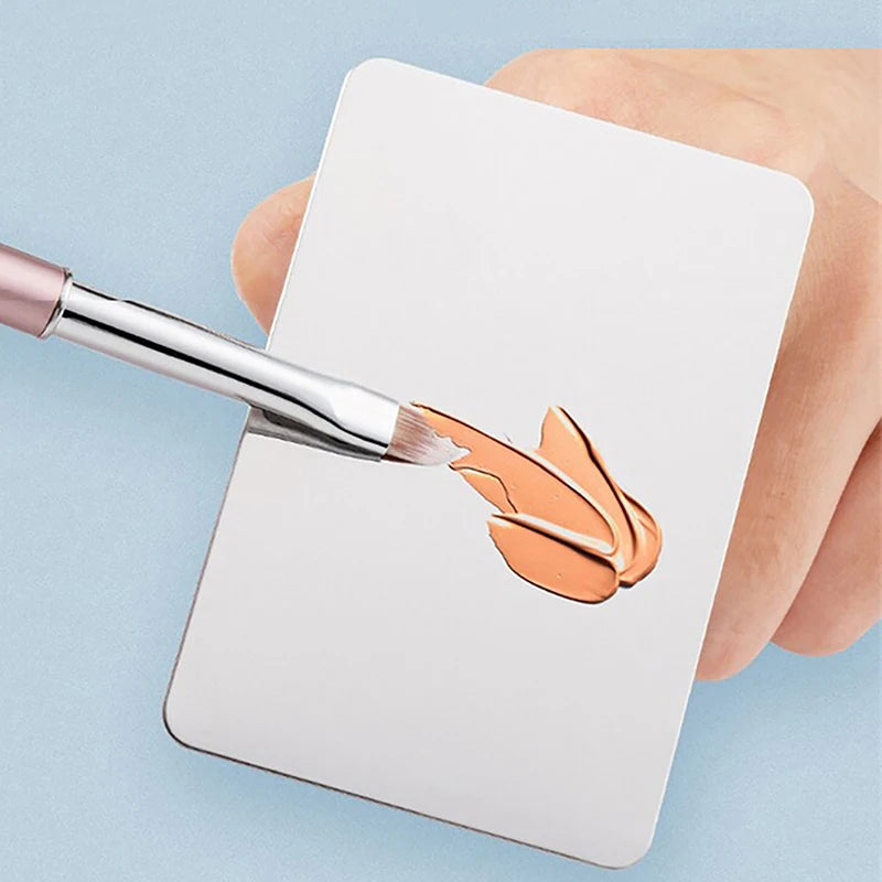 Stainless Steel Makeup Mixing Palette | Nail Art & Foundation Makeup Mixing Palette QXL