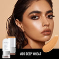 Waterproof Concealer Foundation Stick with Brush | Full Cover Concealer Foundation Stick QXL 05 Deep Wheat