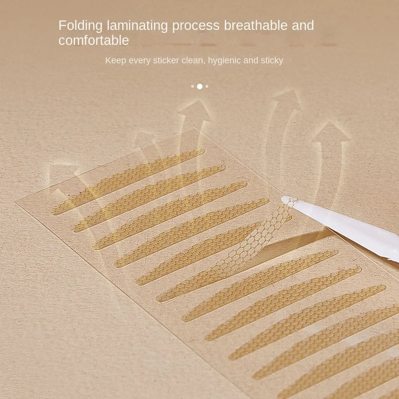 Invisible Double Eyelid Tape – Slim & Wide Waterproof Fiber Set Eyelid Shaping Tape QXL