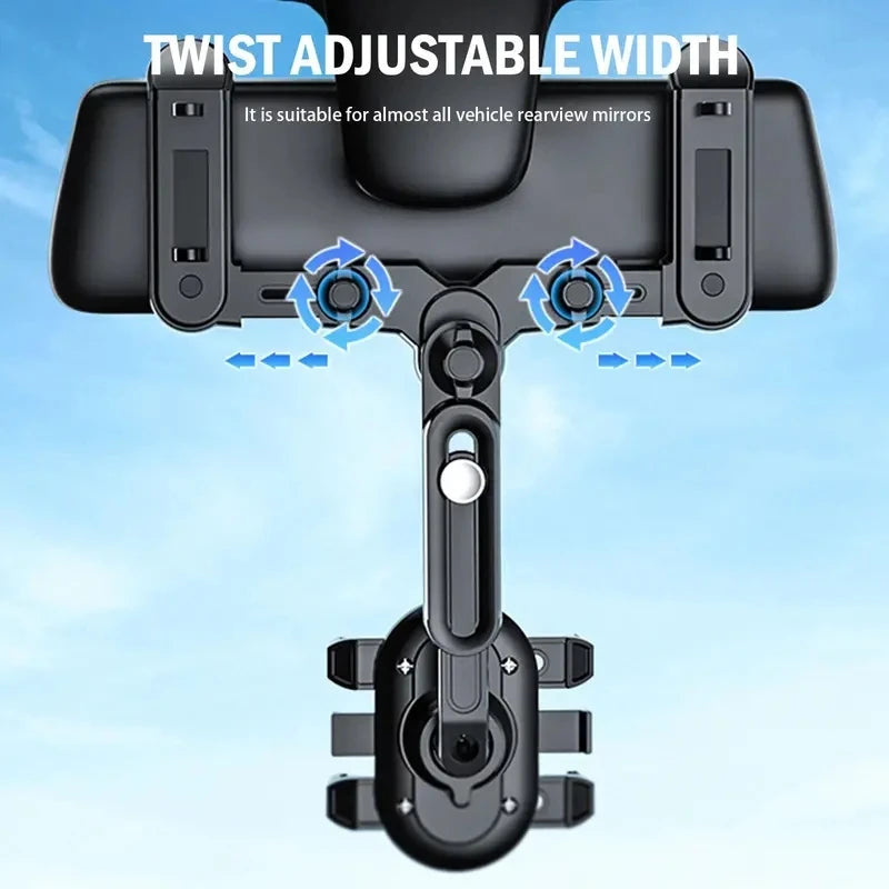 360° Rotating Car Phone Holder – Rearview Mirror Mount Car Phone Mount QXL