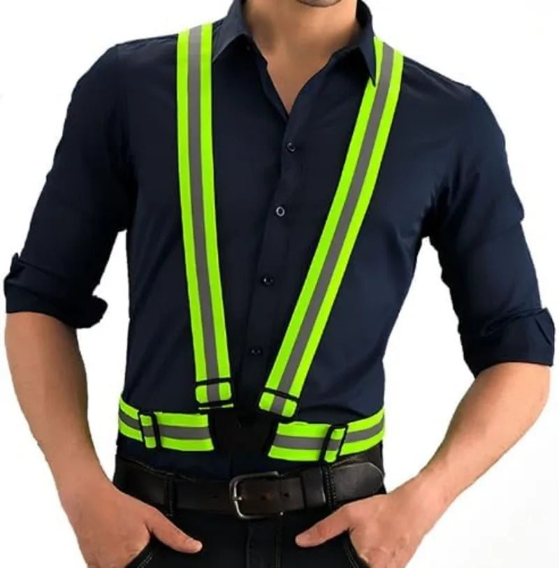 Reflective Safety Vest | High-Vis Adjustable for Running & Cycling Reflective Safety Vest QXL