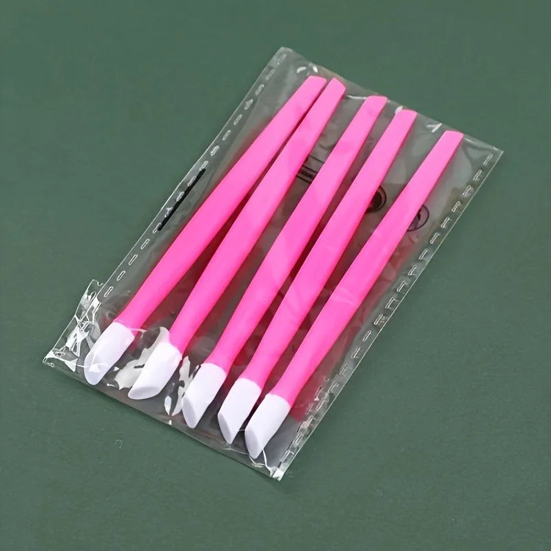 Nail Art Dotting Sticks | Pink Rubber Tip Decal Tools Nail Art Dotting Tool QXL