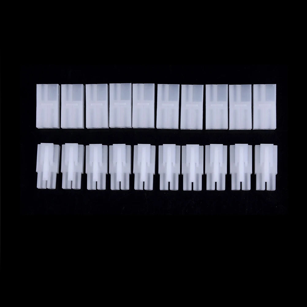 10-Pair Big White Tamiya Connector Plugs | RC LiPo NiMh ESC RC Battery Connector QXL