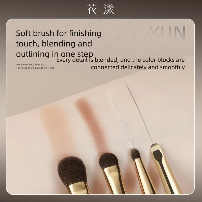 8-Piece Floral Makeup Brush Set | Blush, Highlight & Eye Makeup Brush Set QXL