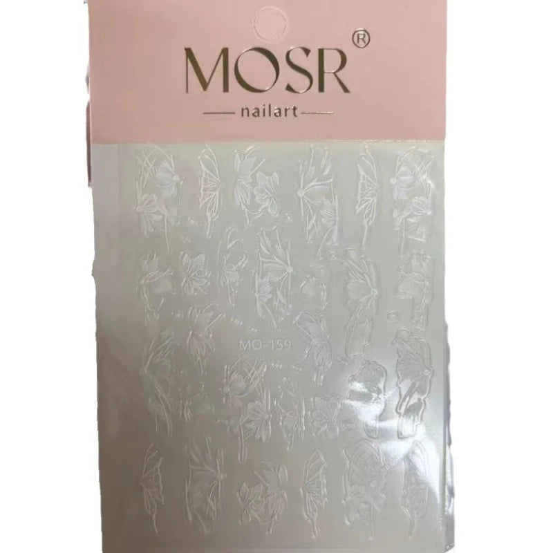 Ice Flower Nail Art Stickers | Floral Adhesive Decals Nail Art Stickers QXL