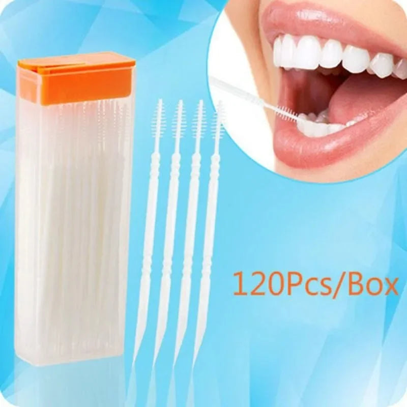 120-Pack Dental Floss Picks | Double-Headed Disposable Toothpicks Dental Floss Picks QXL Default Title
