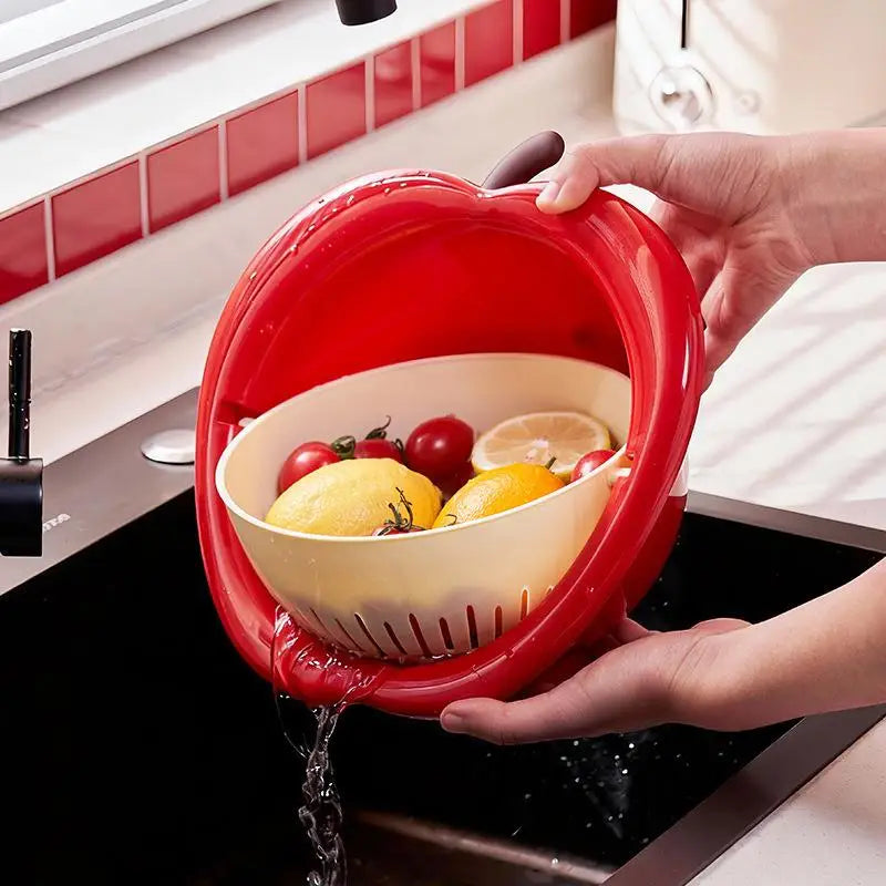 Fruit-Shaped Drain Basket | Kitchen Colander for Produce Kitchen Drain Basket QXL