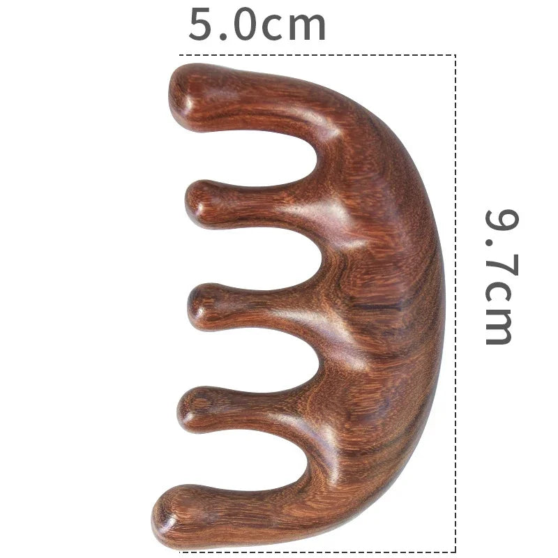 Sandalwood Scalp Massage Comb | Anti-Static Wooden Hair Comb Scalp Massage Comb QXL B