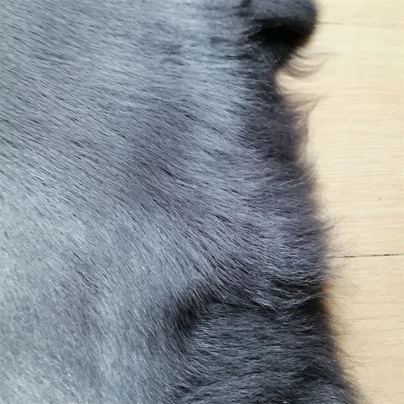 Whole Grey Lambskin Wool Mat | Genuine Leather DIY Craft Piece Lambskin Leather Hide QXL