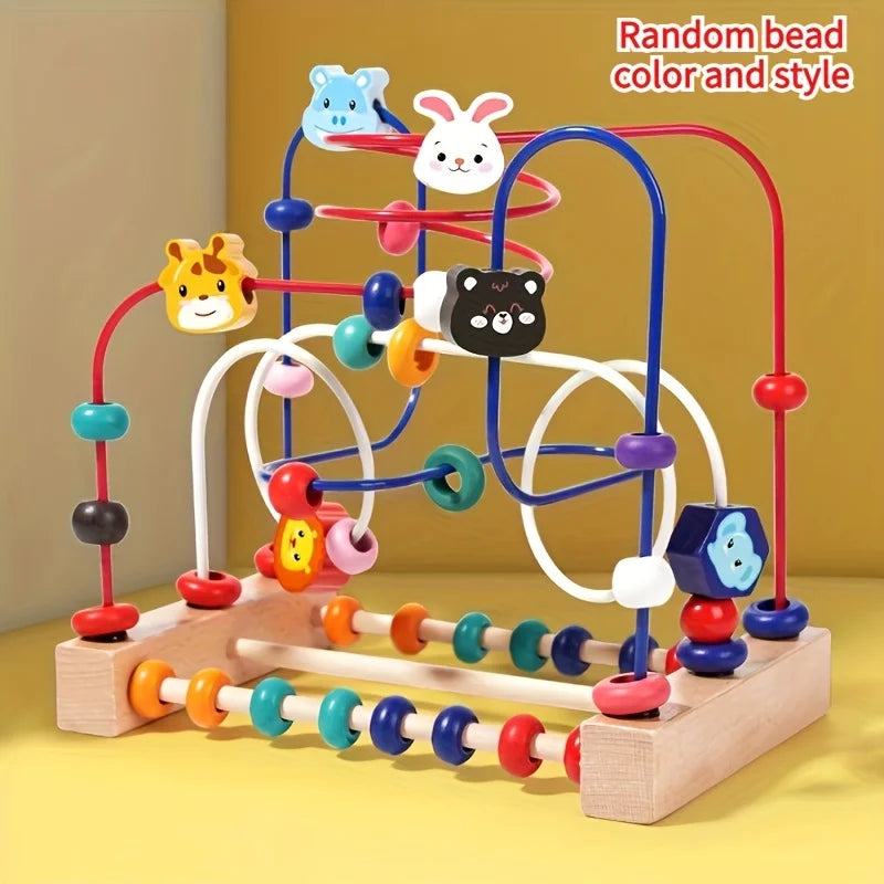 Interactive Bead Puzzle Toy for Infants & Toddlers 12M+ Toddler Bead Puzzle QXL Round bead toy