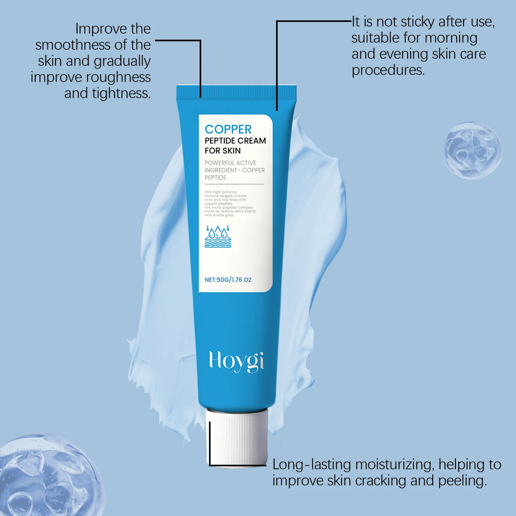 Hoygi Copper Peptide Face Cream | GHK-Cu Anti-Aging Moisturizer Peptide Face Cream QXL