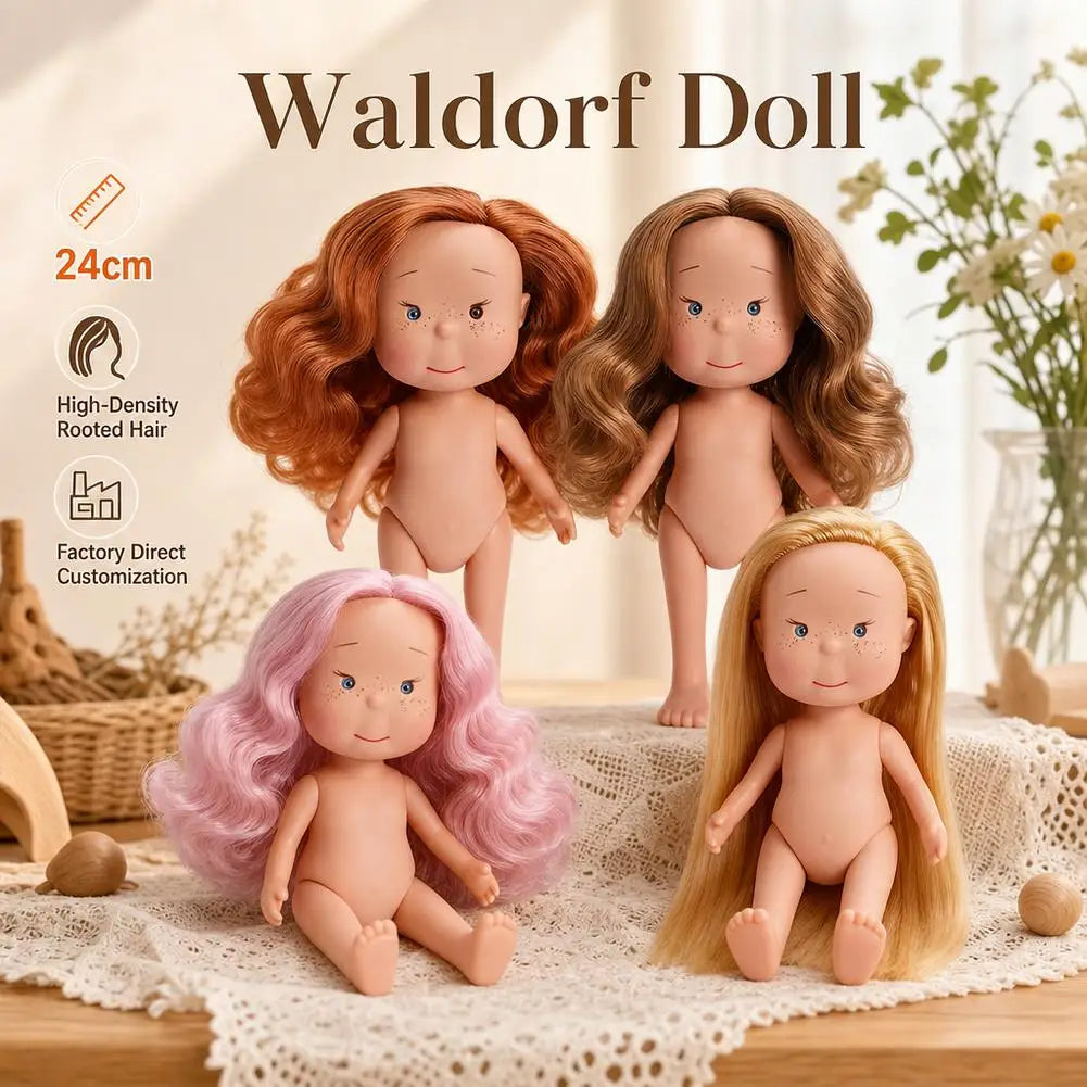 24cm Freckle Makeup Doll | Movable Joints DIY Dress-Up Fashion Doll QXL