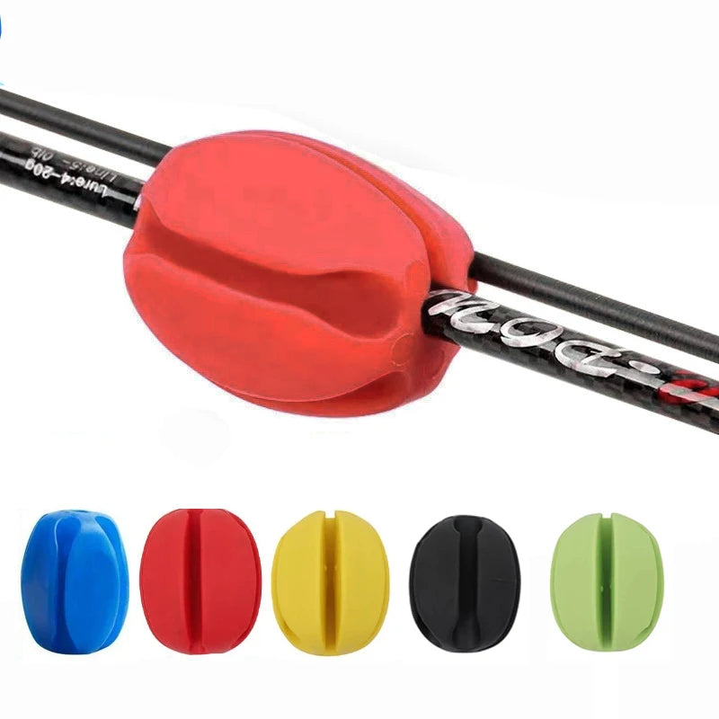 Silicone Fishing Rod Holder Ball Straps 5-Hole Organizer 2-Pack Fishing Rod Organizer QXL