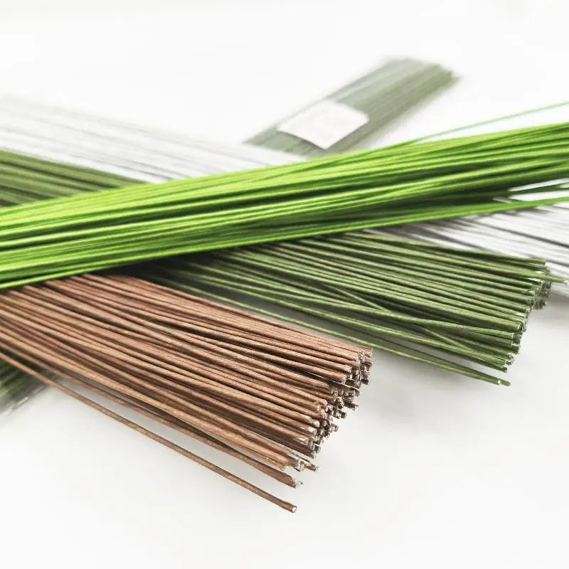 100-Pack 40cm Artificial Floral Wire Stems | DIY Craft Supply Floral Wire Stems QXL