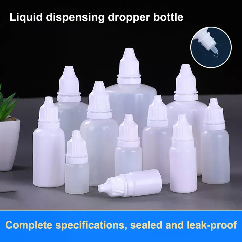10-Pack Refillable Squeezable Eye Drop Bottles 5–30ml Dropper Bottle Set QXL