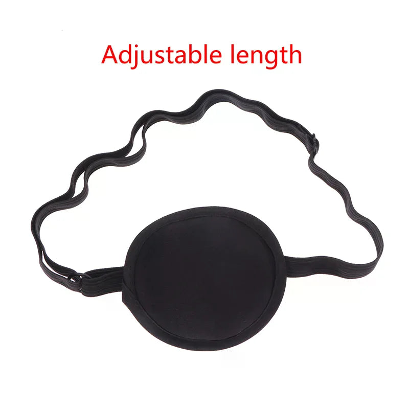 Black Pirate Eye Patch – Adjustable Washable Cosplay Eyepatch Costume Eye Patch QXL