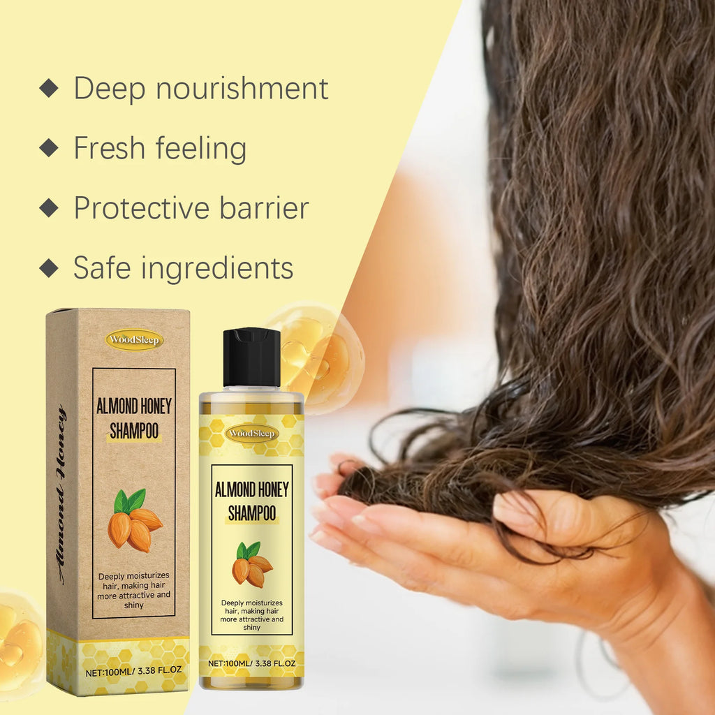 Natural Honey Almond Shampoo Conditioner & Hair Balm Kit Hair Care Kit QXL