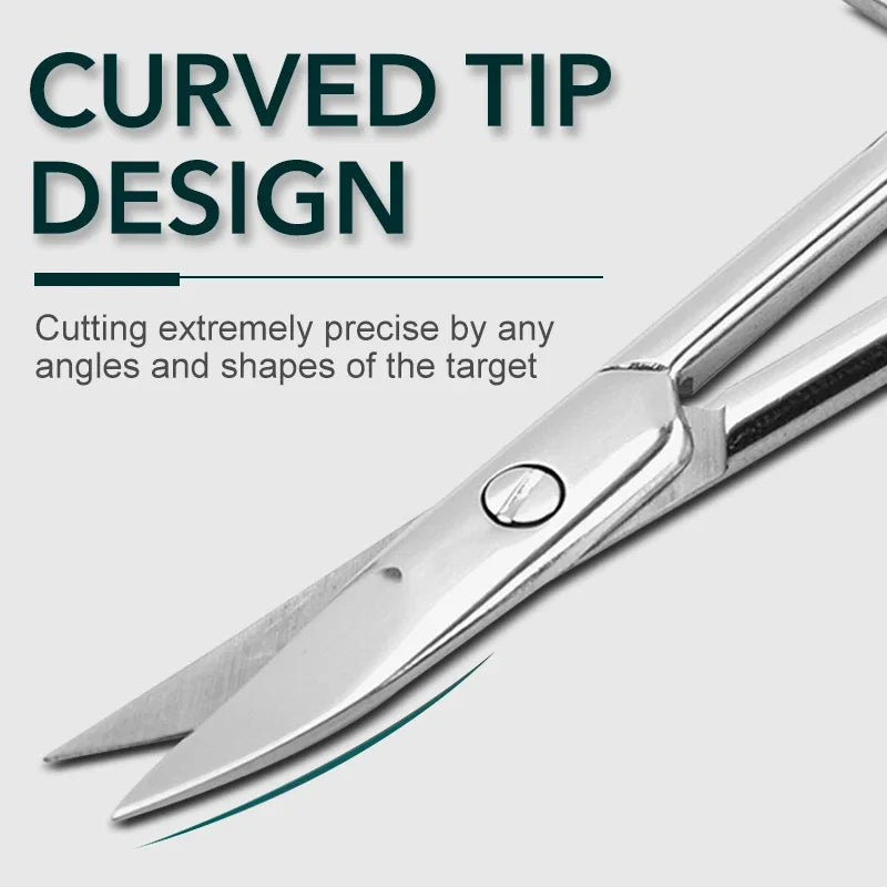 Stainless Steel Cuticle Scissors | Russian Manicure Tool Cuticle Scissors QXL