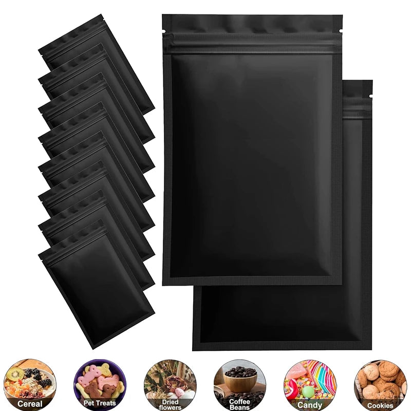 Frosted Self-Sealing Bags | U-Cut Opening & Wide Resealable Seal Resealable Storage Bags QXL