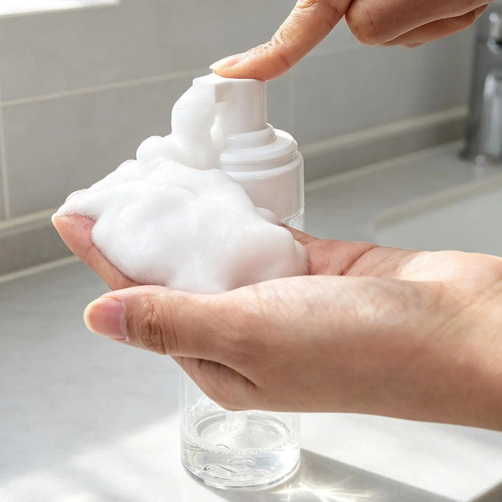 Refillable Foaming Soap Dispenser Bottle with Brush 30/50/150ml Foaming Dispenser Bottle QXL