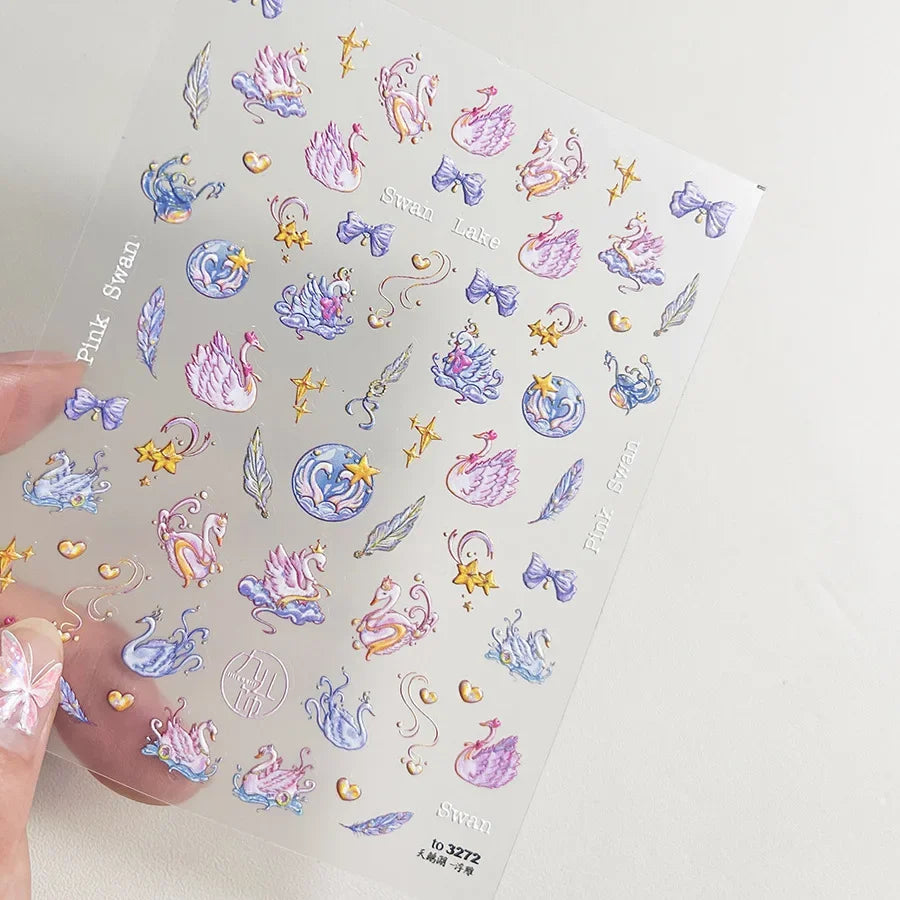 5D Butterfly Nail Art Stickers | Kawaii Self-Adhesive Decals