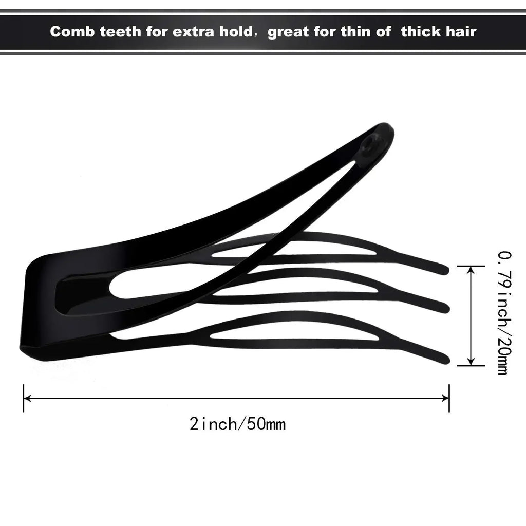 5-Pack Metal Snap Hair Clips | Click Clack Updo Hairpins Snap Hair Clips QXL