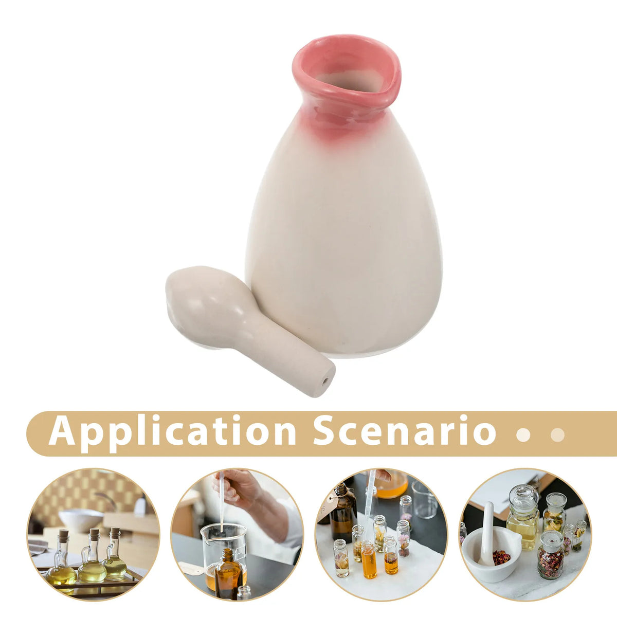 40ml Ceramic Essential Oil Bottle | Japanese Minimalist Style Ceramic Oil Bottle QXL