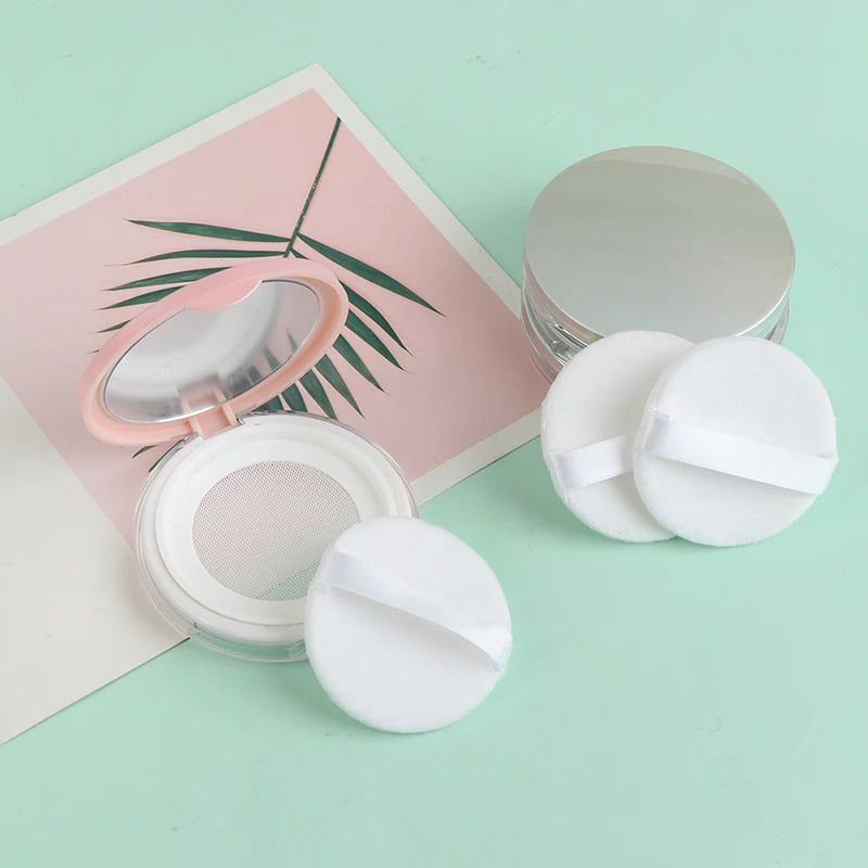 Refillable Loose Powder Compact Jar with Puff & Mirror | 3g Powder Compact Jar QXL