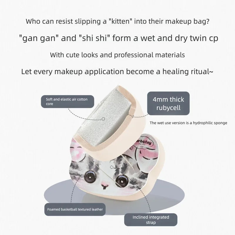 Cotton Candy Powder Puff – Dual-Use Foundation Sponge Makeup Sponge Puff QXL