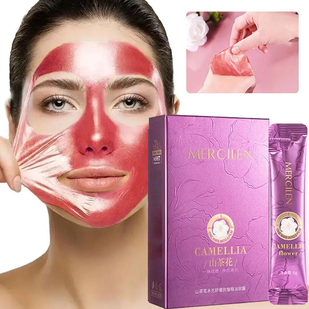 Camellia Peel-Off Face Mask | Hydrating & Firming 10-Pack Peel-Off Face Mask QXL