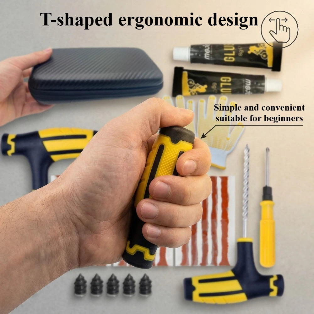 T-Handle Tubeless Tire Repair Kit | Car, Moto, Truck & SUV Tire Repair Kit QXL