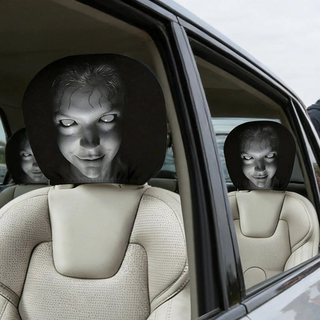 Horror Design Car Headrest Cover | Universal SUV Truck Sedan Car Headrest Cover QXL