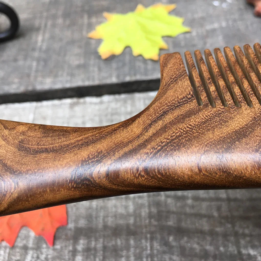 Sandalwood Fine-Tooth Comb | Anti-Static Wood Hair Comb Wooden Hair Comb QXL