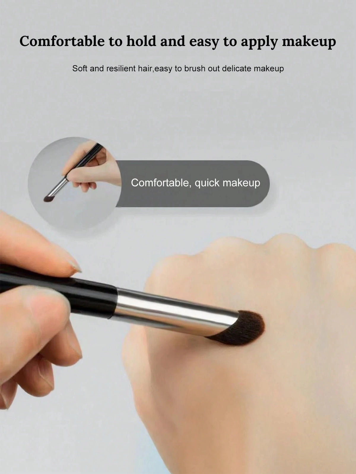 Black Round Head Concealer Brush – 1/2/3 Pack | Liplns Concealer Makeup Brush QXL