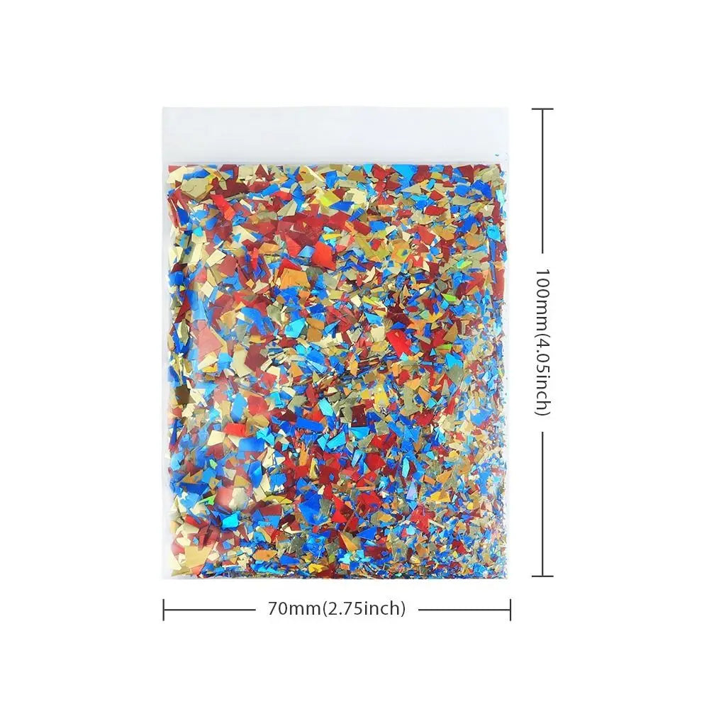 Holographic Glitter Flakes & Sequins for Nail Art | 6 Colors Nail Art Glitter QXL