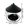 Outdoor Hanging Metal Bird Feeder | Weatherproof Garden Tray Hanging Bird Feeder QXL Black