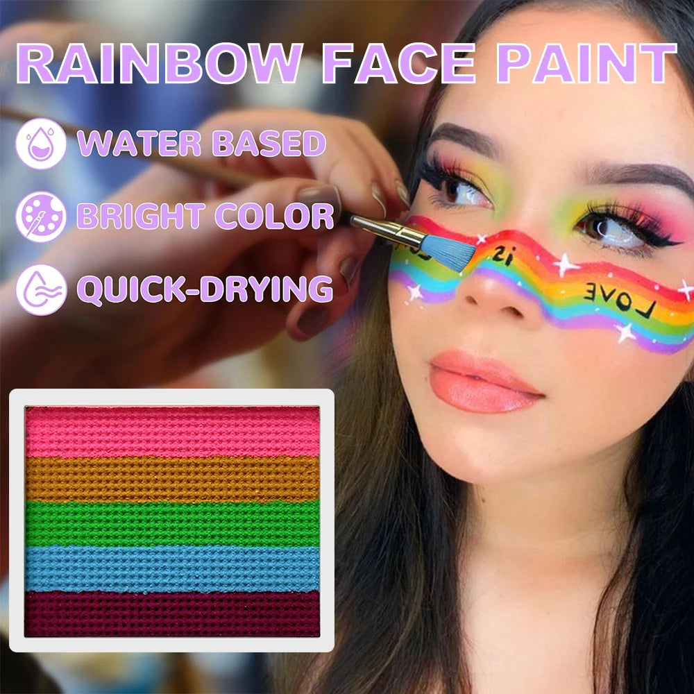 VERONNI 12-Color Water-Based Face & Body Paint Palette 8g Face & Body Paint QXL