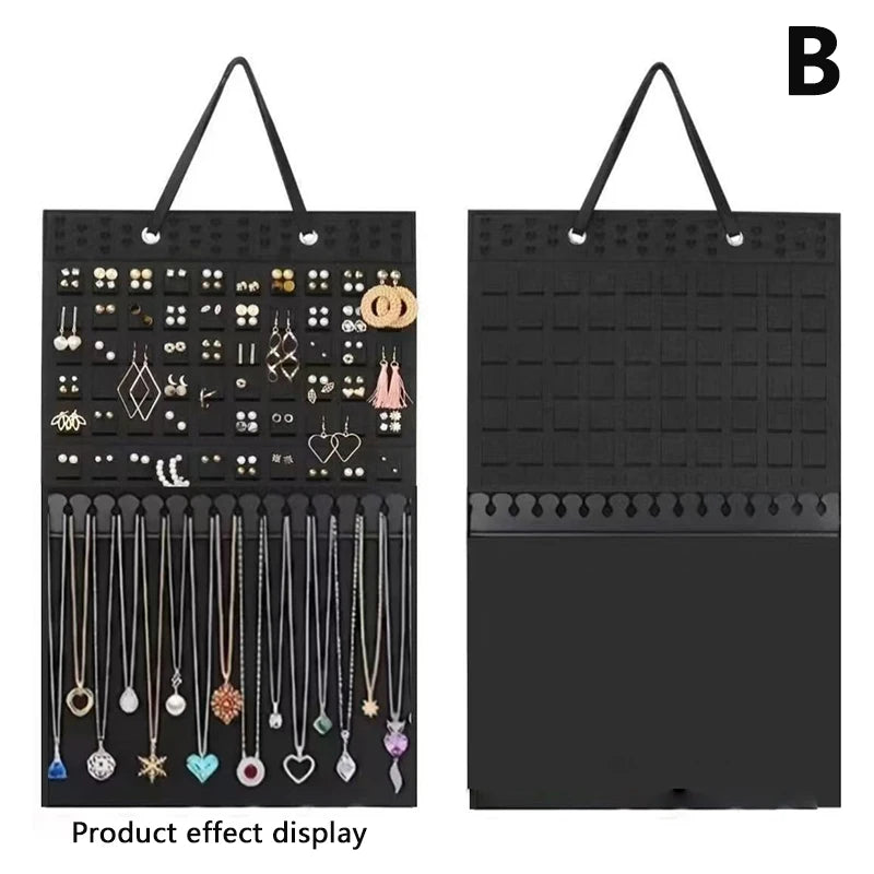 Felt Hanging Jewelry Organizer for Earrings, Necklaces & More Jewelry Organizer QXL B
