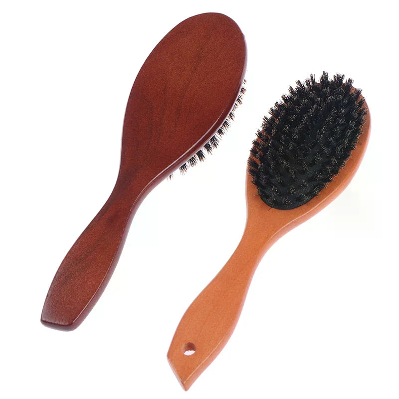 Wood Handle Beard Brush | Imitation Boar Bristle Grooming Beard Grooming Brush QXL