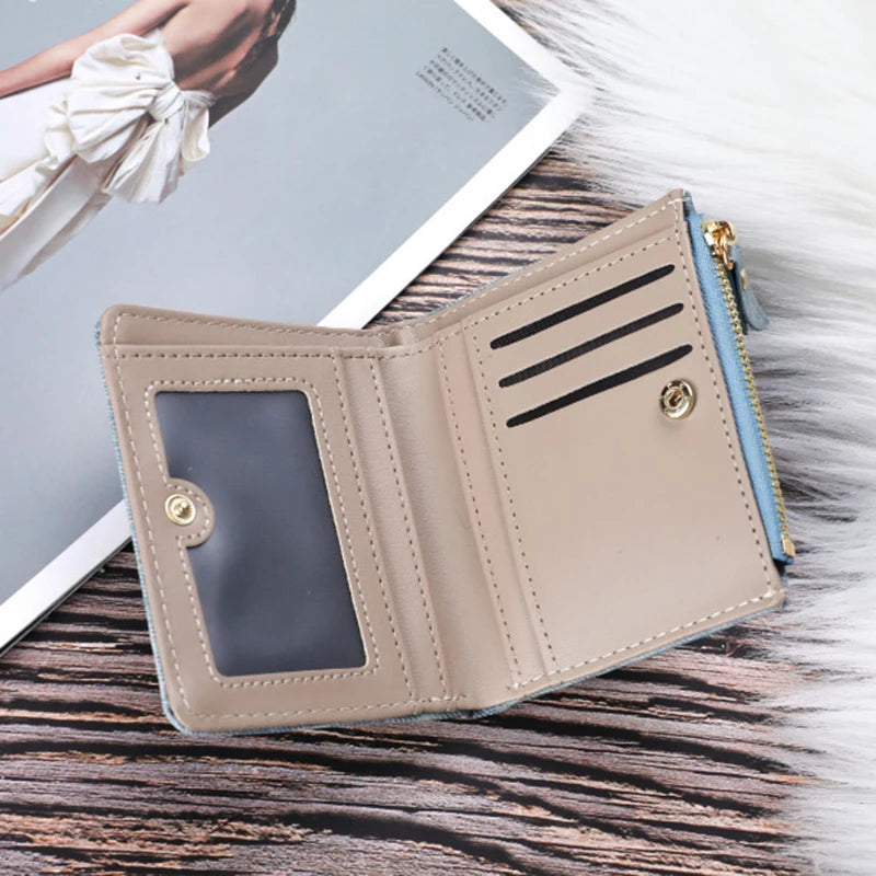 Cat Pattern PU Leather Wallet | Large Capacity Card Holder Cartoon Leather Wallet QXL