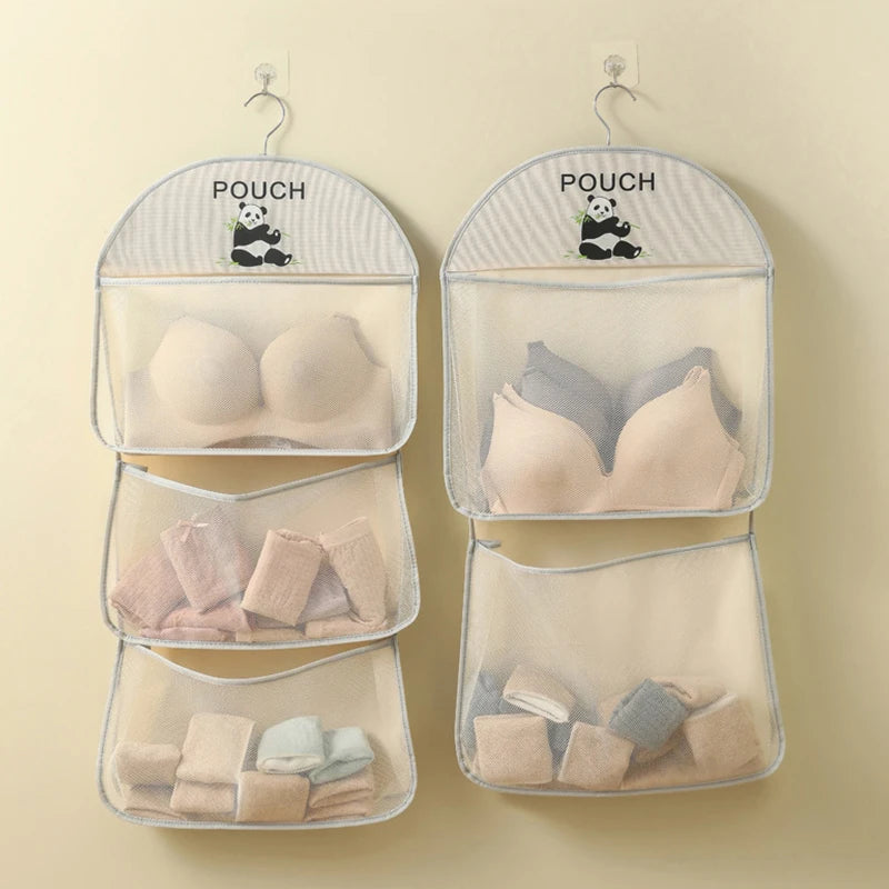 Multilayer Mesh Door Hanging Storage Bag | Large Capacity Hanging Storage Organizer QXL
