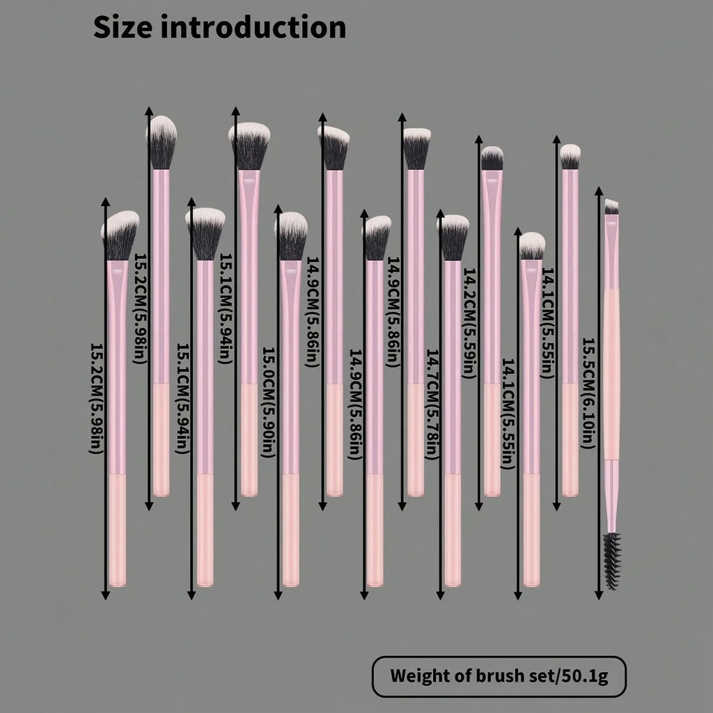 13-Pc Professional Makeup Brush Set | Face & Eye Brushes Makeup Brush Set QXL