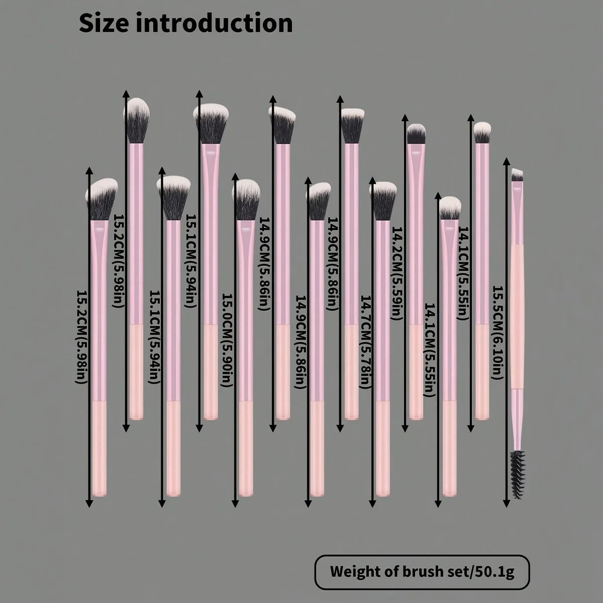 13-Pc Professional Makeup Brush Set | Face & Eye Brushes Makeup Brush Set QXL