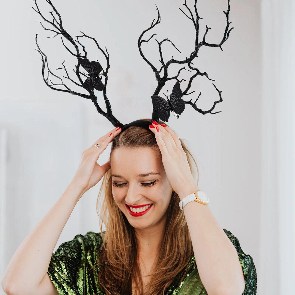 Reindeer Antler Headband | Christmas Party Cosplay Hair Hoop Christmas Costume Headband QXL