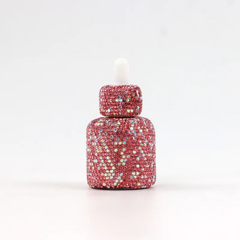 Diamond-Encrusted 30ml Glass Essential Oil Dropper Bottle Essential Oil Dropper Bottle QXL
